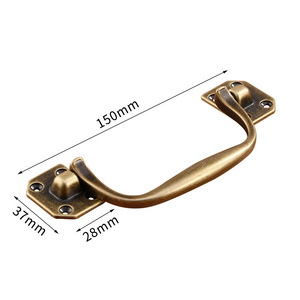 Yeni tasarım sağlam dayanıklı antik katı pirinç dolap kolları bronz <span class=keywords><strong>Vintage</strong></span> şarap çekmece ahşap sandık topuzlar çeker - Product Image 4