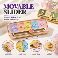 Pins en émail personnalisés interactifs pour le suivi de l'humeur, badges de revers en métal, cadeaux fantaisie personnalisés, vente en gros