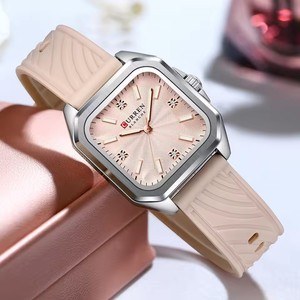 Montre pour infirmières CURREN 9113, luxe et élégance, boîtier en acier inoxydable, bracelet en silicone, cadran facile à lire, étanche, aiguille des secondes 24 heures - Product Image 4