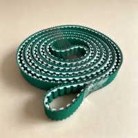 Courroie de distribution en PU à extrémités ouvertes verte T10, courroie synchrone en polyuréthane soudable avec cordon en acier, longueur sur mesure, dentée industrielle
