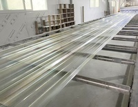 Tôle de toiture ondulée en fibre de verre FRP transparente à haute résistance avec couleurs personnalisées disponibles
