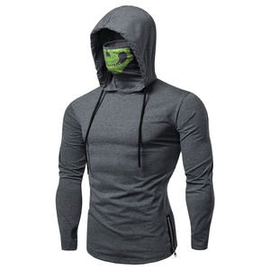 Custom Wholesale Spring <b>Men's</b> Call of Duty Face Mask <b>Hoodie</b> Thin Breathable Slim Fit Gym Fitness Jogging Long Sleeve Sportswear - Product Image 2