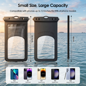 Étui étanche pour téléphone avec fermeture facile et robuste, sac étanche IPX8 pour téléphone portable, idéal pour la plage, cadeau pour maman, protection. - Product Image 3