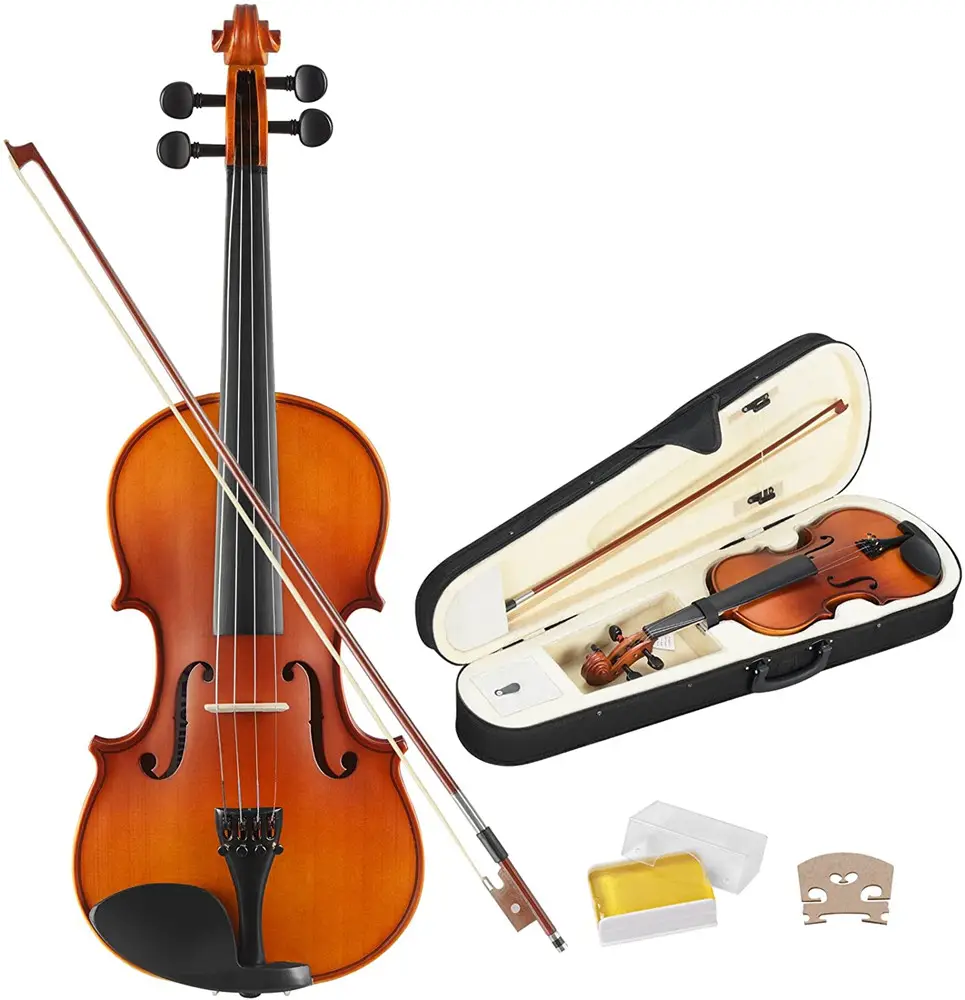 هوا شنج المهنية اليدوية خشب متين الكمان كامل حجم خفيفة الوزن المدمجة تصميم الصوتية الكمان للمبتدئين مبتدئين