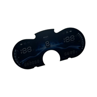 Revêtement graphique personnalisé pour tableau de bord automobile, panneau d'instrumentation de voiture rétroéclairé, panneau en membrane PET, fabrication OEM ODM, étiquette autocollante