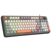 Clavier de PC filaire USB 94 touches personnalisé Clavier de jeu pour ordinateur de bureau rétro-éclairé par lumière RVB