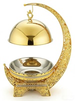 U.ray Nouveau Plateau de service suspendu pour buffet de restaurant, en acier inoxydable, isolé, maintien au chaud 4 heures, forme diamant, blanc doré