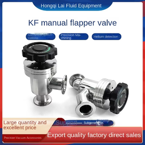 Su KF16 CF körük izolasyon Solenoid vakum için PTFE sızdırmazlık ile manuel sağ açı paslanmaz çelik sineklik vana - Product Image 2