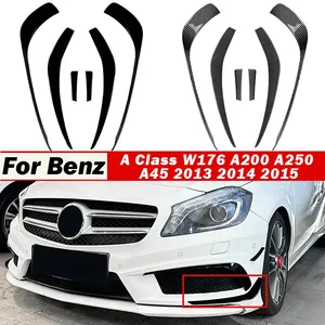 StarNav Pour Mercedes Benz Classe A W176 A200 A250 A45 AMG 2013-2015 Spoiler de pare-chocs avant, Couvercle de lame d'air, Garniture de canard, Kits de carrosserie - Product Image 4