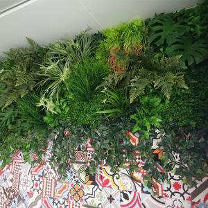 Arrière-plan de bobo anti-uv, toile de fond de bois, fausses feuilles, <span class=keywords><strong>pour</strong></span> fêtes de noë<span class=keywords><strong>l</strong></span>, décoration murale, plantes artificielles - Product Image 5