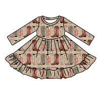 Vente en gros 2026 Nouveaux articles Conception personnalisée Robes pour filles à manches longues en tissu doux populaires du printemps