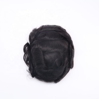 Super mince peau poly clair mirage homme cheveux remplacement toupet perruques colle