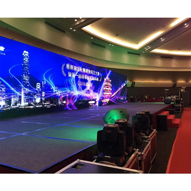 High Definition Indoor stage arc backdrop TV screen video wall p2.5 p3.076 p5 rental led Display