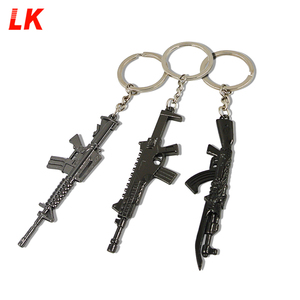 2022 키 체인 제조 업체 사용자 정의 새로운 디자인 아연 합금 금속 총 키 체인 청동 - Product Image 2