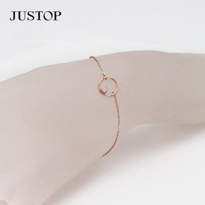 Pulsera de Plata de Ley Chapada en Oro Vintage con Circonitas Geométricas, Ecológica, Unisex, Certificada por BSCI, Joyería al por Mayor - Product Image 5