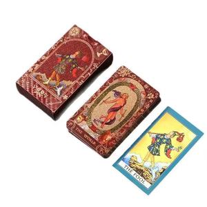 New Hoa Màu Hồng 78Pcs Không Thấm Nước Lá Vàng In Ấn Tarot Thẻ Sàn Dập Nóng Bói Toán Hội Đồng Quản Trị Trò Chơi Thẻ Chơi - Product Image 3