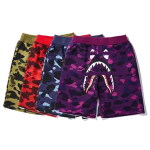 2023 Men Casual Sports Pants Jogger Shorts Shark Shorts Camo Customize Woven 100% Cotton Bermuda Shorts