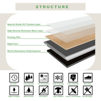 Planches de sol hybrides en vinyle à chevrons imperméables en chêne blanc 10 mm, planchers en vinyle de luxe à verrouillage 5G