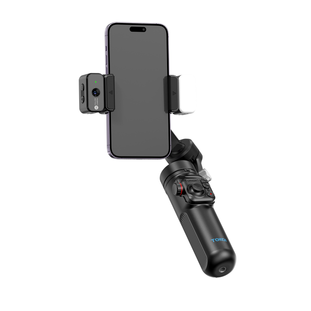 Face Tracking Tripod Selfie Stick Wireless Microphone Anti-Shake Selfie Stick