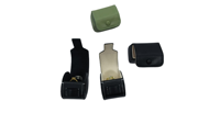 Boîte à bijoux portable en cuir PU avec fermeture à bouton, étui de voyage personnalisé pour bagues avec logo