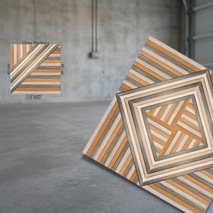Carreaux de sol en porcelaine émaillée numérique décoratifs, imperméables, 400x400mm, pour parking, usage intensif, design extérieur - Product Image 2