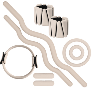 लेडीग्लो योग सहायक उपकरण गेंद बीम टखने का वजन सिलिकॉन हाथ डम्बल बार पावर रिंग योग चटाई समायोज्य टखनों का वजन - Product Image 3