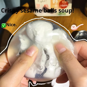 Offre Spéciale : Jouet Sensoriel Anti-Stress en Forme de Boule Croustillante, Pudding Gommeux à Rebond Lent, Jouet à Presser en Maltose pour Soulager l'Anxiété - Product Image 4