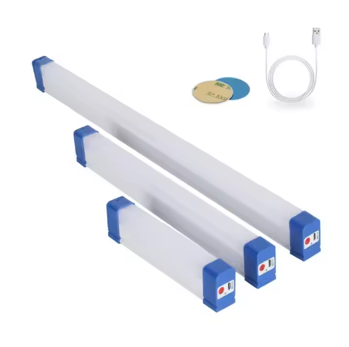 LED Light Tube T5 USB Rechargeable Magnetic Portable Emergency Camping Outdoor Night Market Lamp IP65 Waterproof Plastic