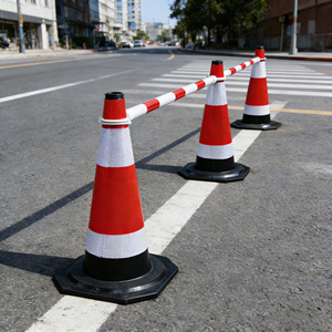 กรวยจราจร PVC สะท้อนแสง ทนทาน มองเห็นได้ชัดเจน สำหรับถนนหลวง ถนนสายเล็ก มุมถนน และงานเตือนภัยบนถนน - Product Image 6