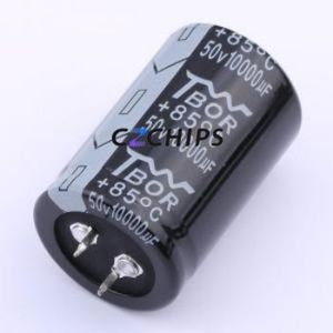 ตัวเก็บประจุอลูมิเนียมอิเล็กโทรไลติกแบบ CK103MGI45B ผ่านชิ้นส่วนรู (THT) D30xL45mm 10000UF 50V - Product Image 1