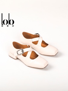 <span class=keywords><strong>Chaussures</strong></span> plates de ballet à brides croisées en cuir véritable, style Mary Jane, antidérapantes, couleur unie, collection Printemps 2026 - Product Image 6