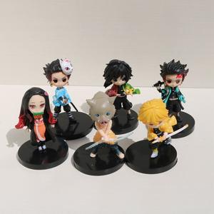6 Statuette in PVC di <span class=keywords><strong>Demon</strong></span> <span class=keywords><strong>Slayer</strong></span>, Bambole di Tanjiro, Regalo Creativo, <span class=keywords><strong>Nezuko</strong></span> <span class=keywords><strong>Kamado</strong></span>, per Collezionisti di Film e Serie TV - Product Image 2