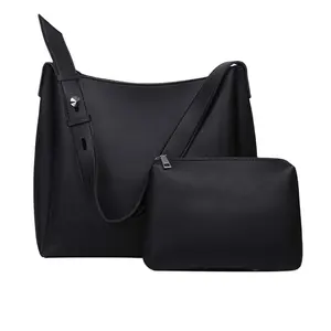 2022 Summer Fashion Casual Women Soft PU Leather Big Shoulder Crossbody Bag with Ribbon for Women Handbags Totes