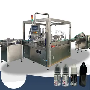 High Speed Solvent Cleaning Oil Concentrates Tincture Eye Drop Monoblock Filling Capping Machine Bottle Liquid Filler Capper