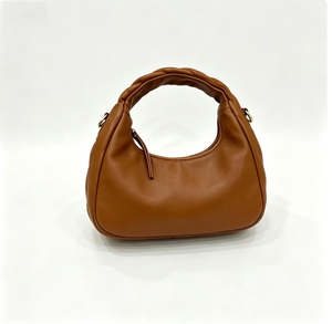 Bolso de Hombro de Cuero Genuino para Mujer, Estilo Minimalista Hobo, Dos Asas, Cierre Abierto, para Uso Diario en Todas las Estaciones - Product Image 4