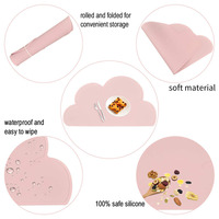 Napperon en silicone sans BPA en forme de nuage antidérapant en silicone Babys Kids Dinning Table Mats pour bébés tout-petits
