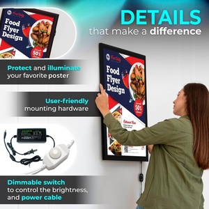 Custom Led Poster <b>Frame</b> Ultra-Thin Menu Board Movie Poster Advertising Display Light Box Sign for Decoration Home Theater - Product Image 4