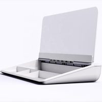 Tablero de vidrio de venta superior, tablero de vidrio organizador de escritorio, tablero blanco de borrado en seco de escritorio, Bloc de notas de computadora con superficie de escritura de vidrio
