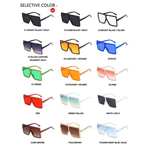 Hot Retro Large <b>Frame</b> Sunglasses Street Shot Trend Sunglasses <b>Square</b> <b>Frame</b> Metal Hinge - Product Image 4