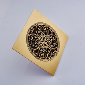 ท่อระบายน้ำทองโบราณ 15*15 ซม. ท่อระบายน้ำพื้นขนาดใหญ่พิเศษ วัสดุก่อสร้างห้องน้ำ ท่อระบายน้ำสี่เหลี่ยม อุปกรณ์ห้องน้ำ - Product Image 4