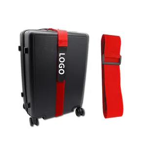 Factory wholesale custom adjustable luggage belt plastic travel luggage belt lock belt