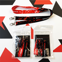 Cordino Personalizzato in Poliestere con Porta Badge, Stampa Serigrafica, Cordino Portachiavi con Logo Personalizzabile