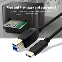 Câble USB C vers USB B de 3 pieds avec gaine en PVC, blindage en feuille, transfert de données 5 Gbps, prise en charge OTG, logo OEM, câble d'imprimante tressé en métal