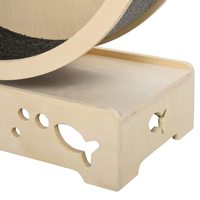 Roue d'exercice de chat personnalisée en gros avec protection pour chats de toutes tailles couleur bois naturel