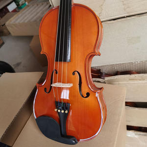 Viola de Madera Maciza Personalizada para Estudiantes con Tapa de Abeto y Fondo de Arce, Arco de Madera de Brasil - Pintado, Precio Económico - Product Image 3