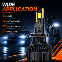 Ampoule de phare LED SFIDA V18 super lumineuse H4 12V, nouvelle, 120W, 12000LM, 6000K, compatible universel, conversion d'éclairage automobile