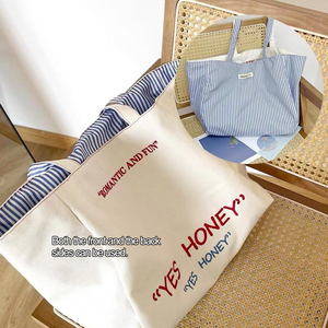 Borse Tote in Tela di Cotone Personalizzate con Logo Stampato, Grande Capacità, Riutilizzabili per la Spesa, Vendita all'Ingrosso per Donne - Product Image 2