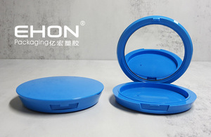 Single Pan Blush Case Custom Empty <b>Compact</b> Powder Case ABS Plastic Press Powder Container Makeup Packaging - Product Image 4