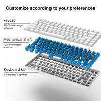 AFLION AF820 Keyboard Komputer Gamer Baru Gateron USB Nirkabel RGB Keyboard Mekanik 82-Key Hot Swap