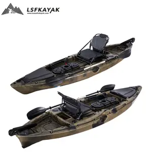 Best seller 10 ft fishing boat with rudder system single seat sit on top kayak